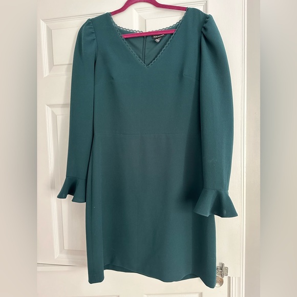 Club Monaco Mariney Mini Dress In Hunter Green Sz 10 - Picture 2 of 10